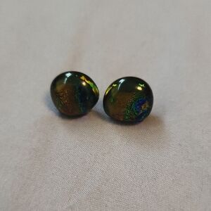 Handmade Dichroic Glass Earrings